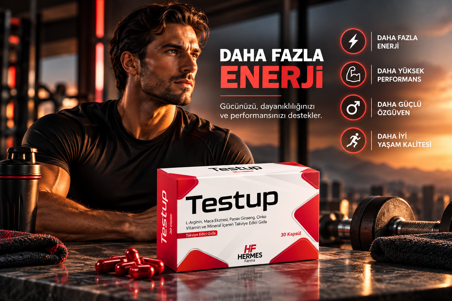 Hermes Farma Testup takviye edici gıda